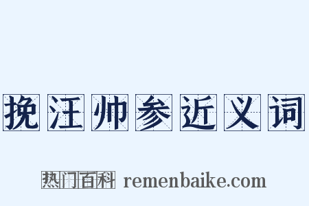 挽汪帅参近义词是什么意思的图片